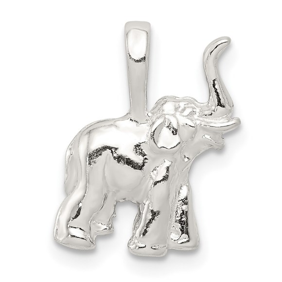 925 Sterling Silver Elephant Necklace Charm Pendant - Picture 1 of 4